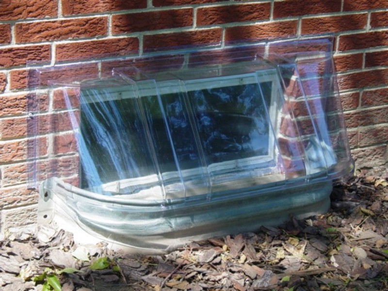 38 X 17 Bubble Window Well Cover 2, Basement Window Rain Protection